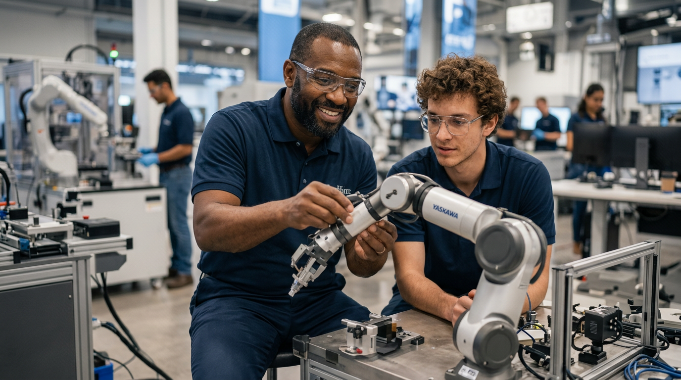 Working with robot arm